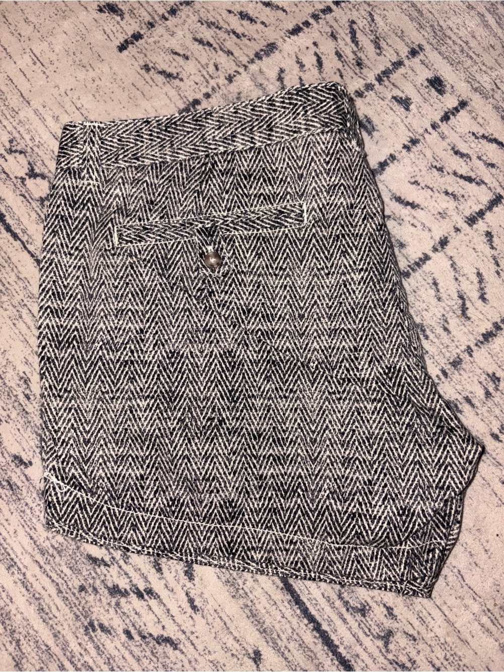 Hurley Black & White Herringbone Shorts